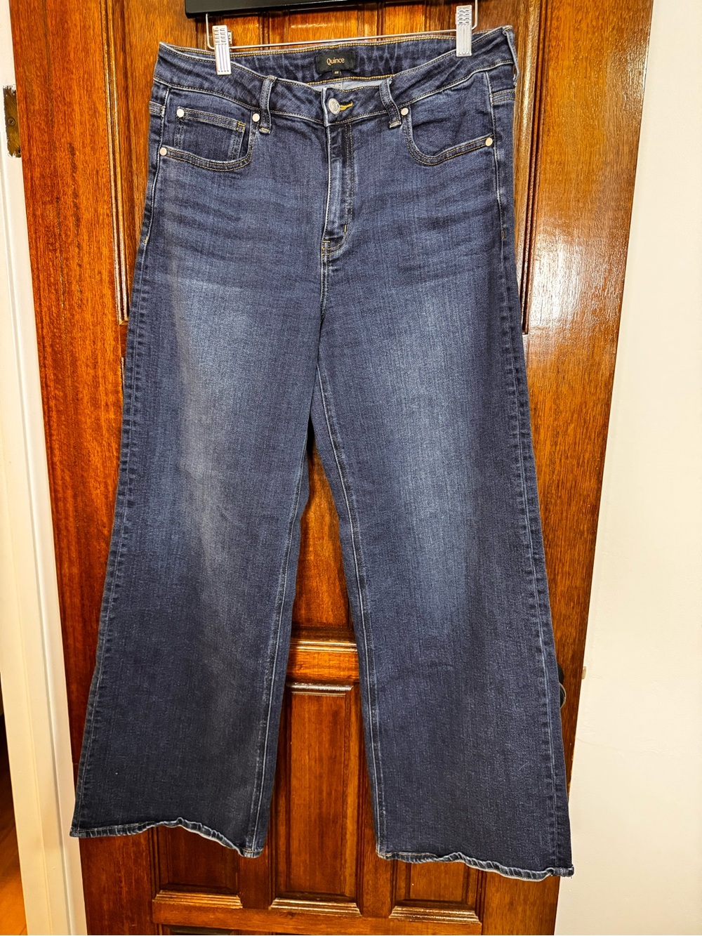 Quince Wide-Leg Jeans in Dark Blue Indigo